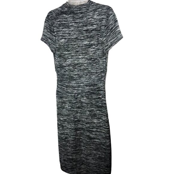 Anthropologie Maeve Marled Knit Gray Wrap Front Sweater Dress Midi Dress XS - Picture 4 of 6